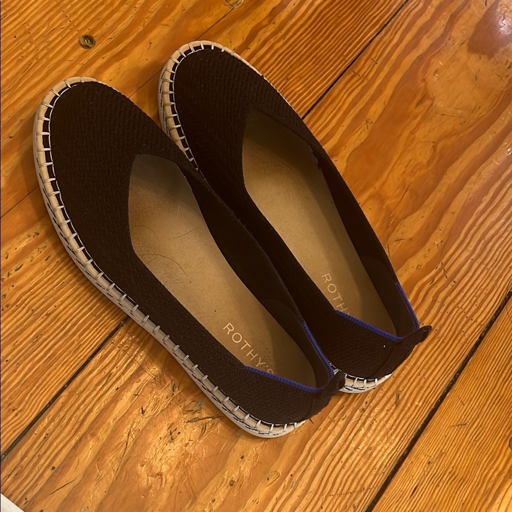 Rothy's Black and White Flats